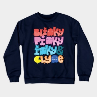 Blinky, Pinky, Inky & Clyde - Pacmania Crewneck Sweatshirt